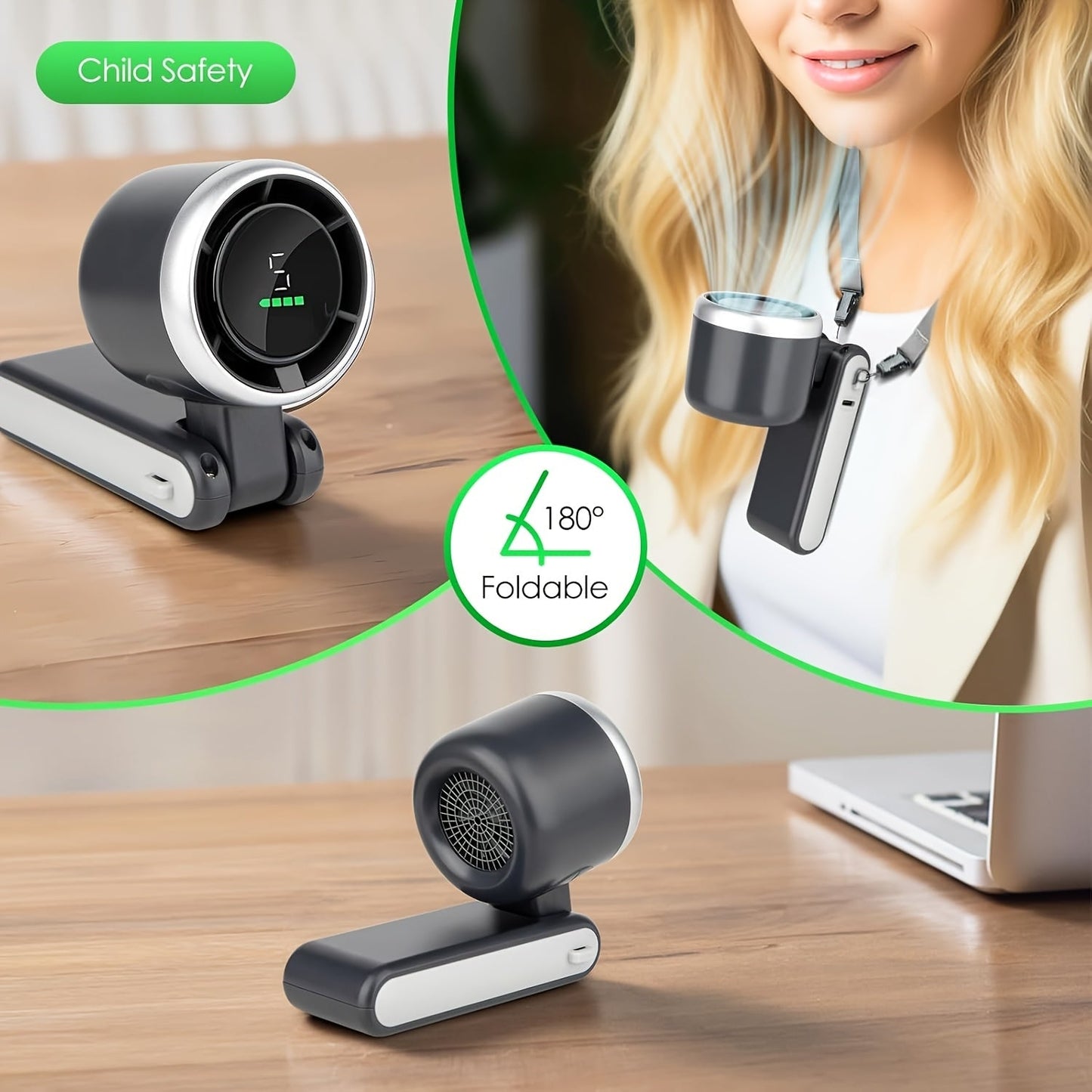 Vento - Tragbarer Faltbarer Handventilator