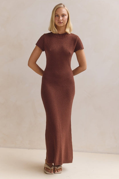 Liliana Knit Maxi Kleid (Braun)