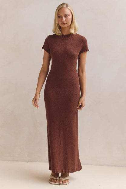 Liliana Knit Maxi Kleid (Braun)