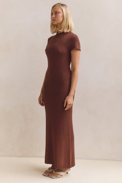 Liliana Knit Maxi Kleid (Braun)