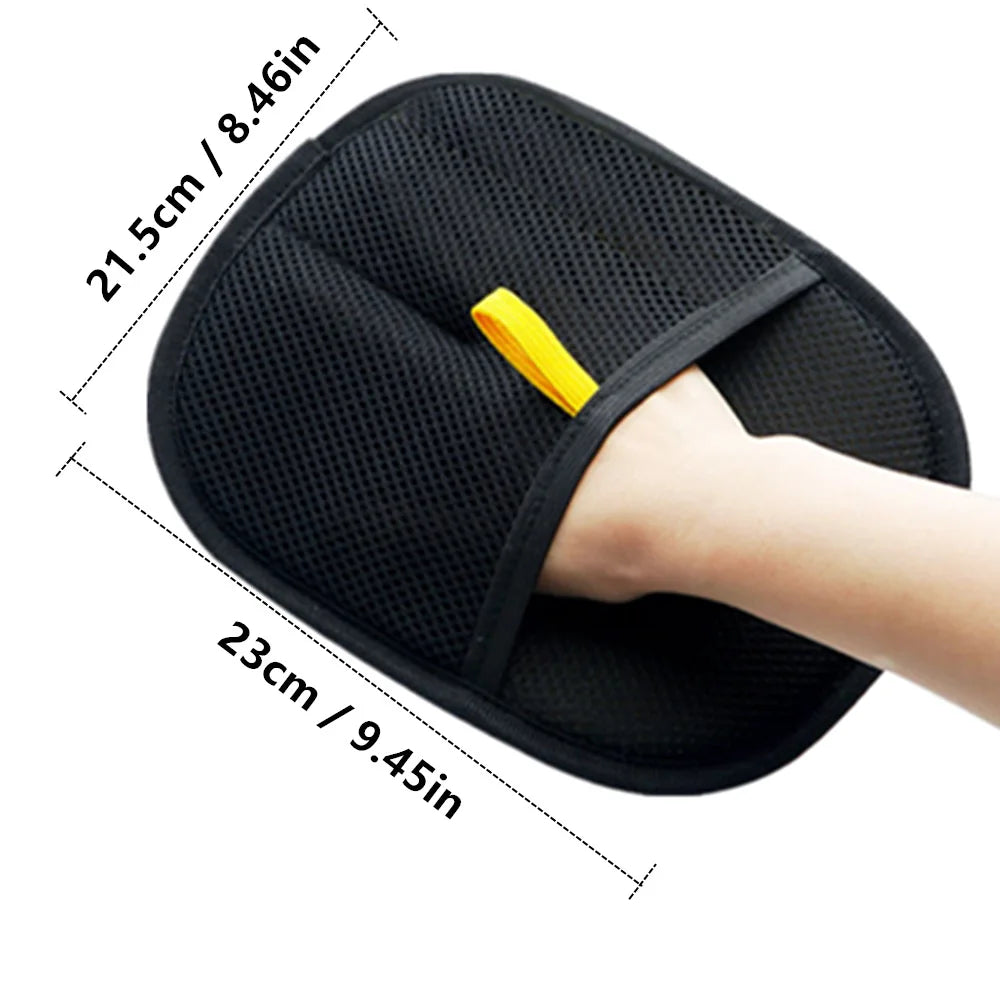 Effektive statische Haarentfernungshandschuhe für Haustiere – Doppelbürste für müheloses Entfernen von Katzenhaaren, statisch frei, ideales Reinigungswerkzeug für ein fellfreies Zuhause – Größe M