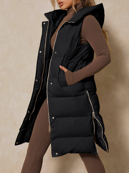 Avalon Longline-Weste mit Kapuze