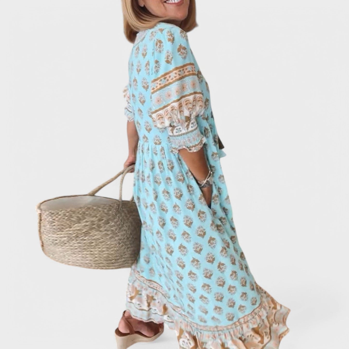 Marlena | Kleid mit V-Ausschnitt und A-Linien-Silhouette