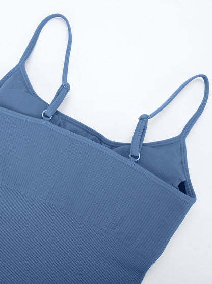 Nachhaltiger Seamless Shaping-Romper mit Rippstruktur & verstellbaren Trägern