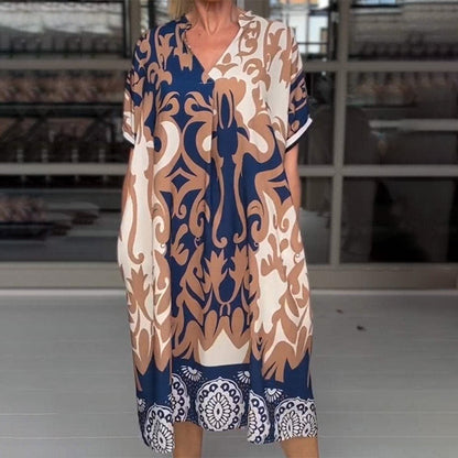 Alessia | Luftiges Midikleid mit V-Ausschnitt