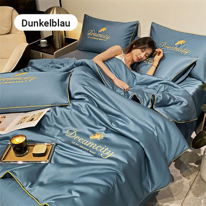 Waschbare, kühlende 4-teilige Bettwäsche🌸