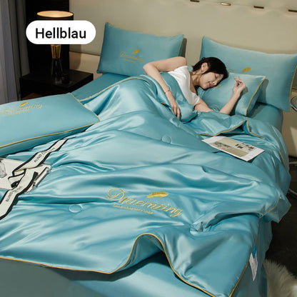 Waschbare, kühlende 4-teilige Bettwäsche🌸