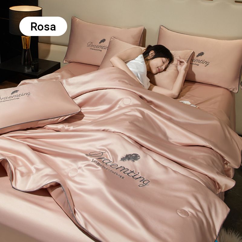 Waschbare, kühlende 4-teilige Bettwäsche🌸