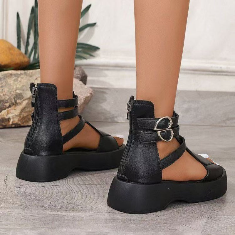 Jarnette - Zehenoffene Ledersandale